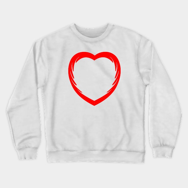 Valentines Abstract Heart Crewneck Sweatshirt by A Zee Marketing